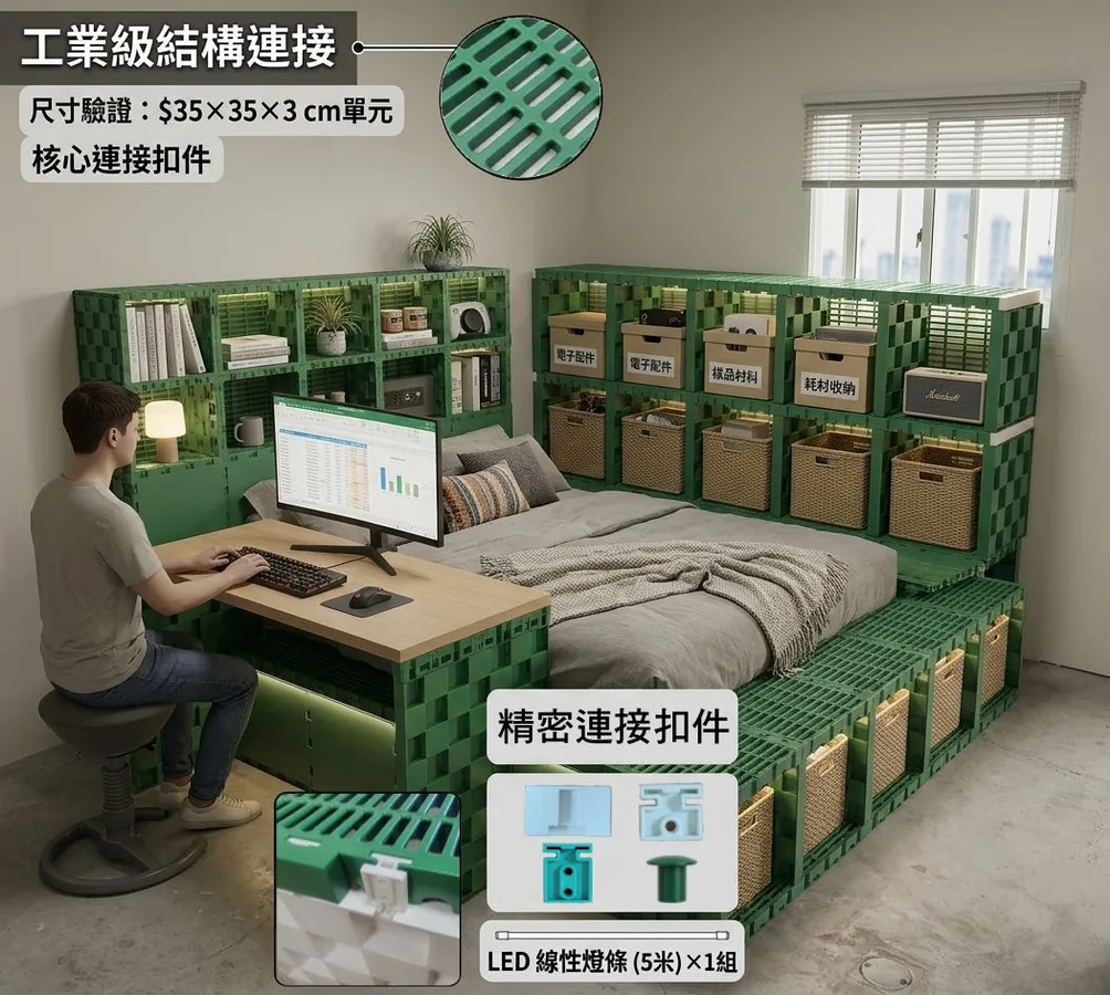 MECube無限方塊—結合科技感與生活機能的產品概念圖