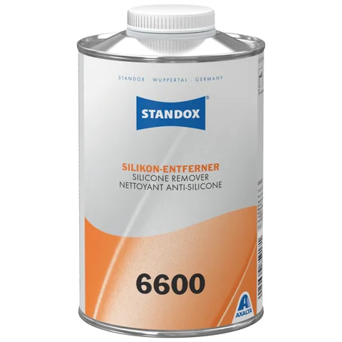 立式金屬罐正面近照，標示 Standox 商標與 SILICONE REMOVER 6600 字樣 縮圖