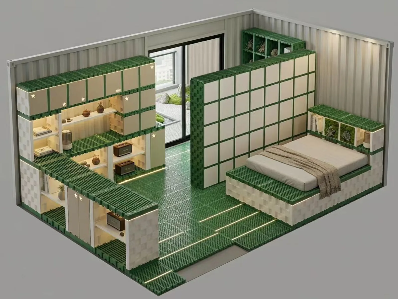 MECube無限方塊 貨櫃屋精裝設計示意圖