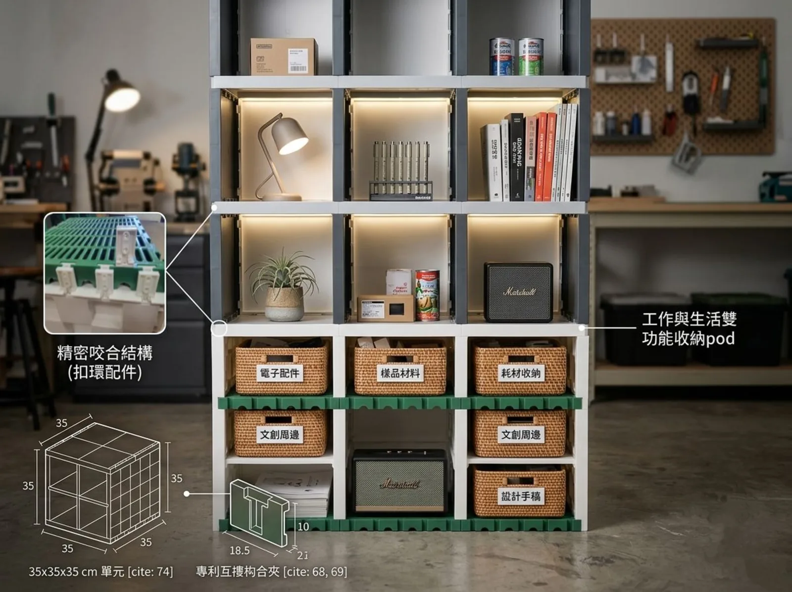 MECube無限方塊 多層展示櫃 產品示意圖